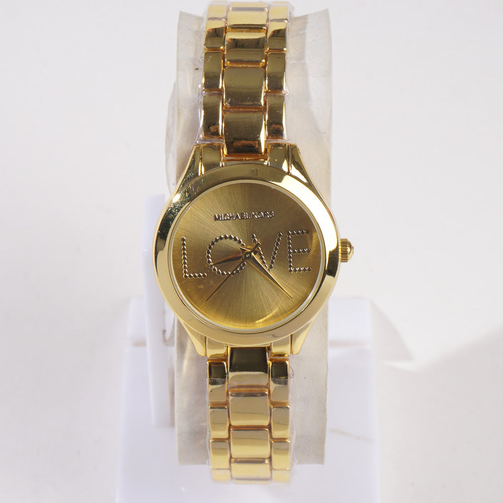 Women Chain Wrist Watch Golden