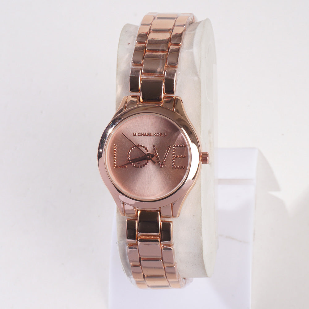 Women Chain Wrist Watch Rosegold