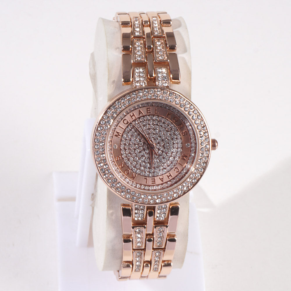 Women Chain Wrist Watch MK Rosegold