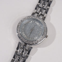 Women Chain Wrist Watch MK Silver