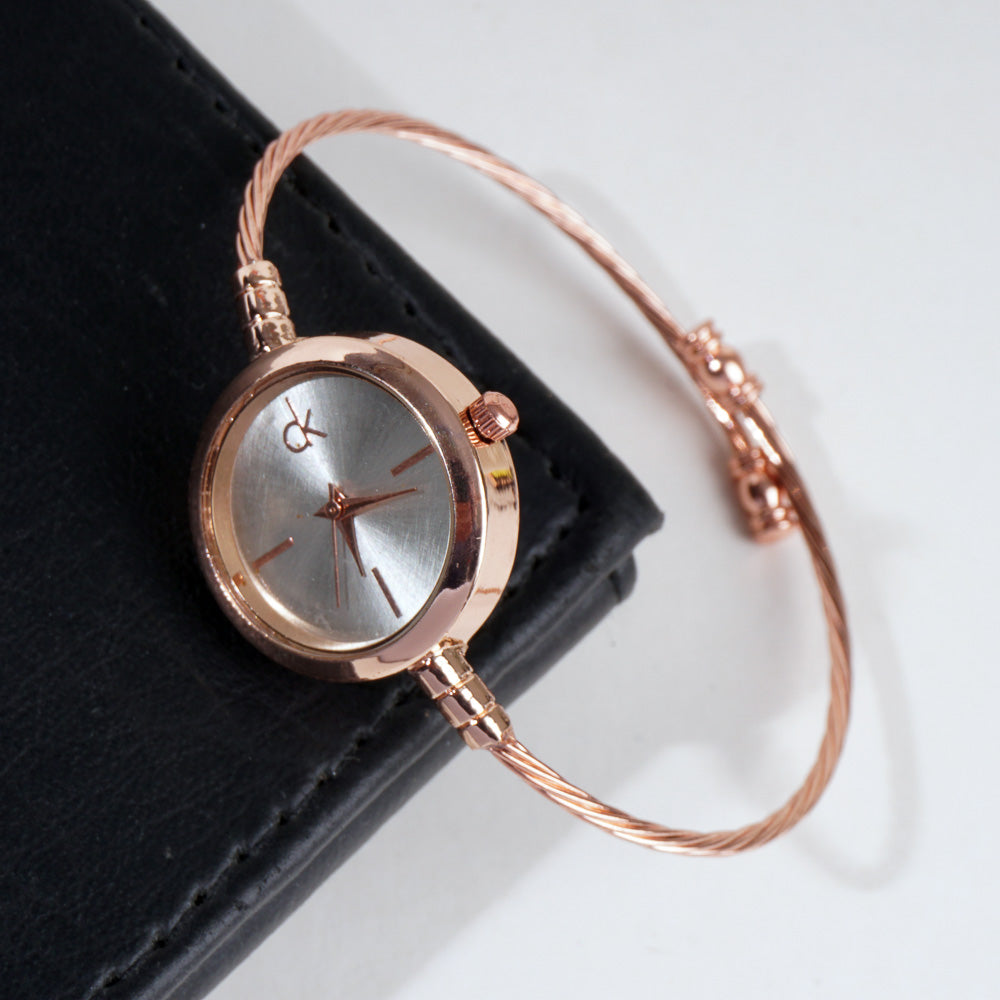 Women Kara Wrist Watch CK Rosegold White
