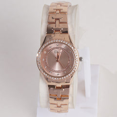 Women Stylish Chain Wrist Watch Rosegold