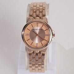Women Stylish Chain Wrist Watch Rosegold