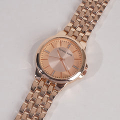 Women Stylish Chain Wrist Watch Rosegold