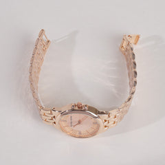 Women Stylish Chain Wrist Watch Rosegold