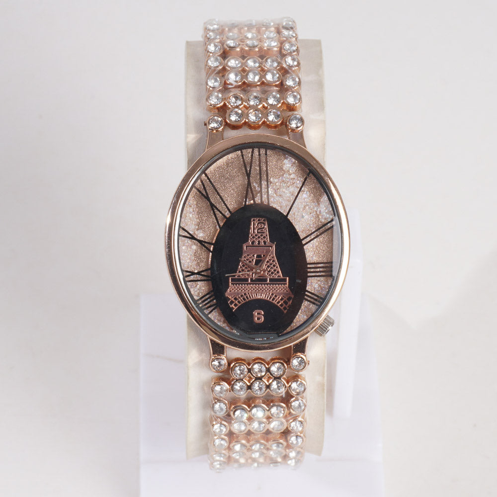Women Chain Wrist Watch Rosegold