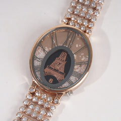 Women Chain Wrist Watch Rosegold