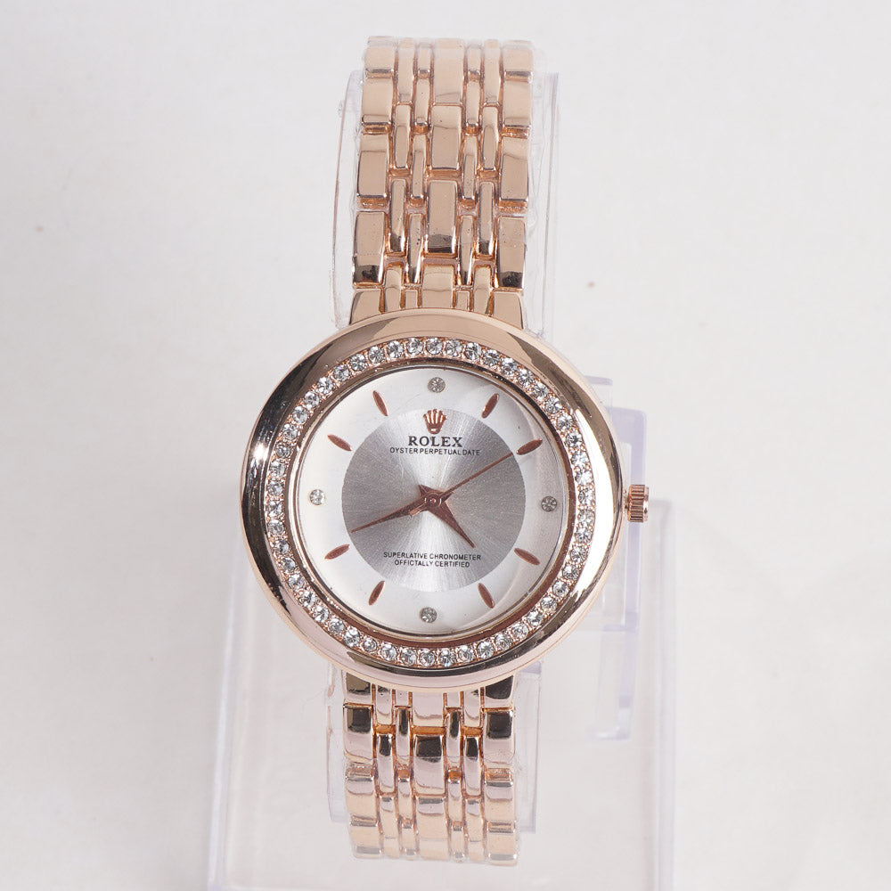 Women Chain Wrist Watch Rosegold R