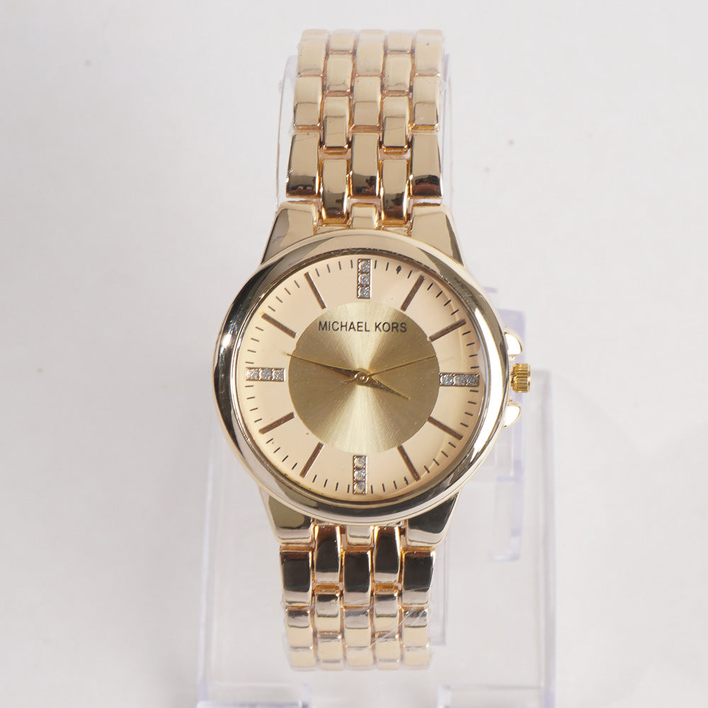 Women Stylish Chain Wrist Watch Golden