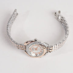 Women Chain Wrist Watch Two Tone With White Dial C