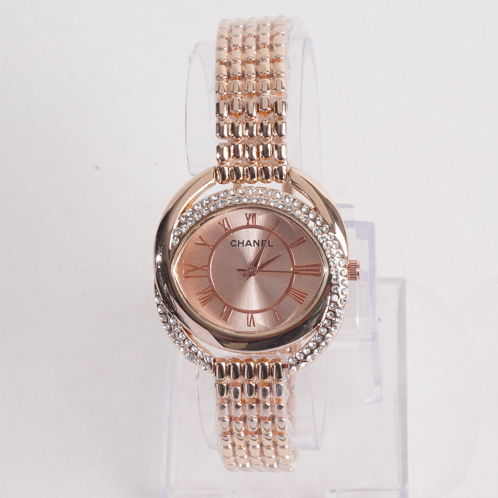 Women Chain Wrist Watch Rosegold C