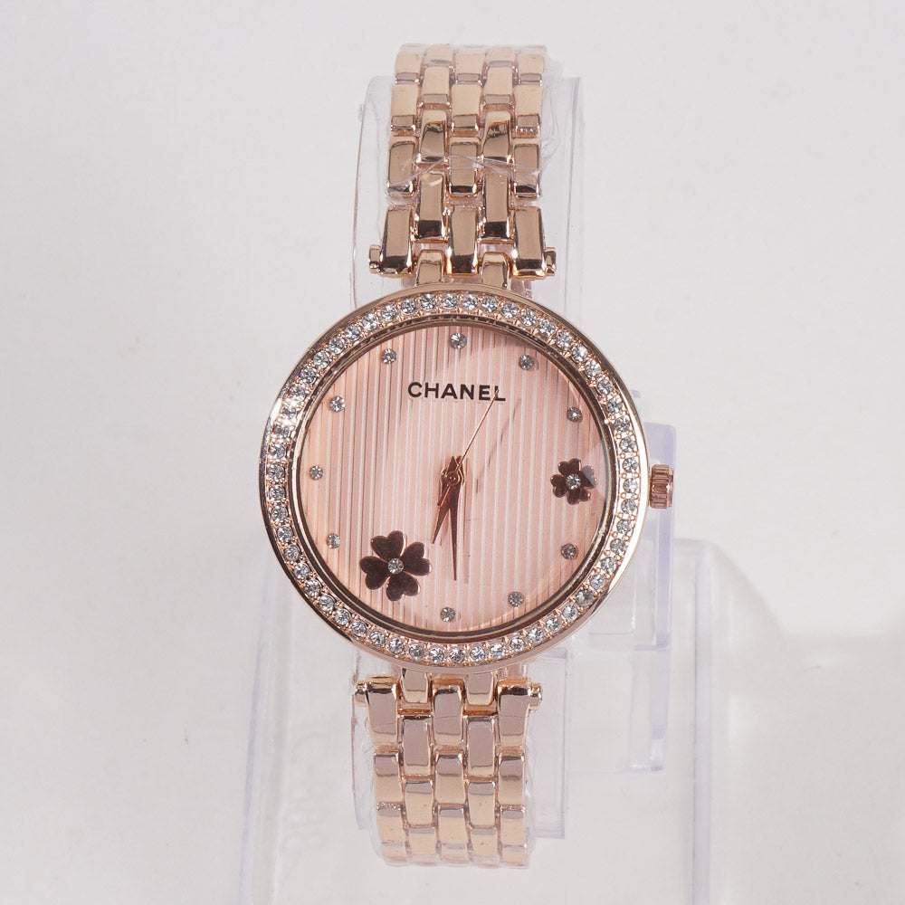 Women Chain Wrist Watch Rosegold C