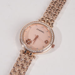 Women Chain Wrist Watch Rosegold C