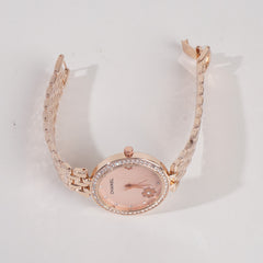 Women Chain Wrist Watch Rosegold C