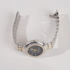 Women Chain Wrist Watch Two Tone Golden R