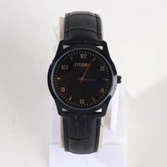 Men Wrist Watch Black Dial With Black Strap C