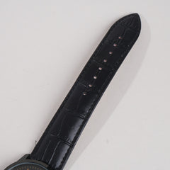Men Wrist Watch Black Dial With Black Strap C