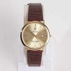 Wrist Watch For Men & Women Maroon-Golden