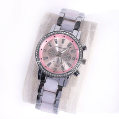 Women Chain Wrist Watch MK Rosegold Purple