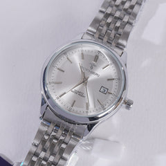 Women Stylish Chain Wrist Watch Silver With White Dial