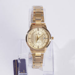 Women Stylish Chain Wrist Watch Golden