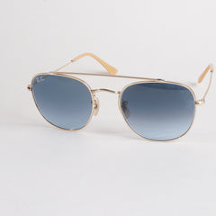 Golden Frame Sunglasses with Blue Shade
