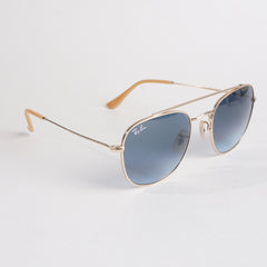 Golden Frame Sunglasses with Blue Shade
