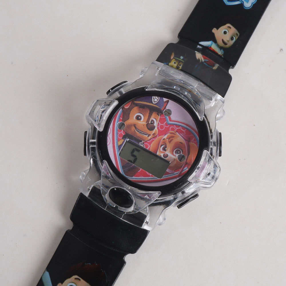 Kids Black Character Digital Watch