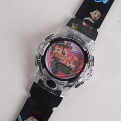 Kids Black Character Digital Watch
