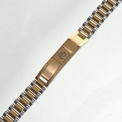 Mens Two Tone Golden Chain Bracelet R