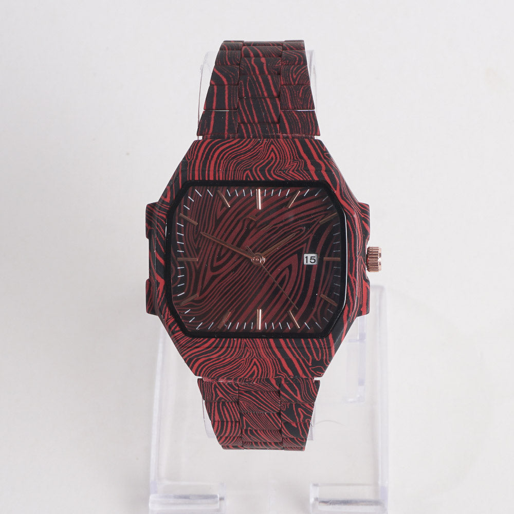 New Men & Women Stylish Chain Wrist Watch Maroon