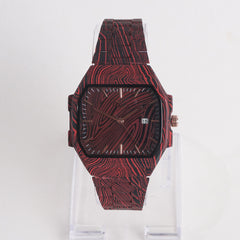 New Men & Women Stylish Chain Wrist Watch Maroon