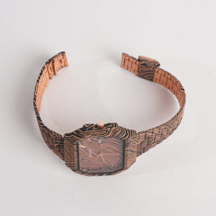 New Women Stylish Chain Wrist Watch Tiger Print