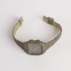 New Women Stylish Chain Wrist Watch Black&Yellow Shade