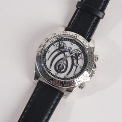 Mens Wrist Watch Silver&Black