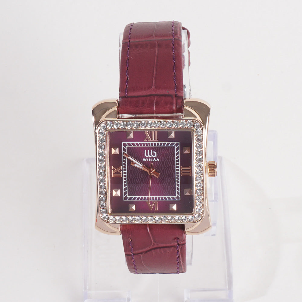 Women Stylish Wrist Watch Maroon