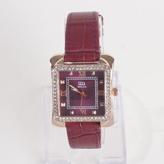 Women Stylish Wrist Watch Maroon