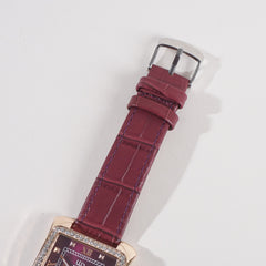 Women Stylish Wrist Watch Maroon