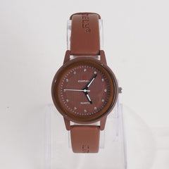Comely Women Band Wrist Watch Brown