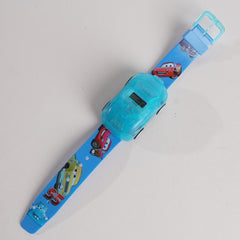 KIDS CHARACTER WRIST WATCH WITH CAR LIGHT AND MUSIC