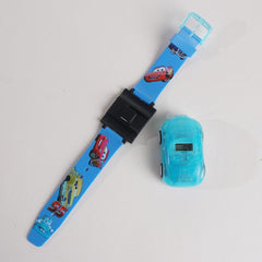 KIDS CHARACTER WRIST WATCH WITH CAR LIGHT AND MUSIC
