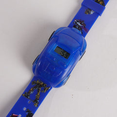 KIDS CHARACTER WRIST WATCH WITH CAR LIGHT AND MUSIC