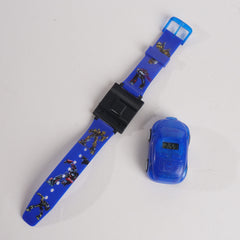 KIDS CHARACTER WRIST WATCH WITH CAR LIGHT AND MUSIC