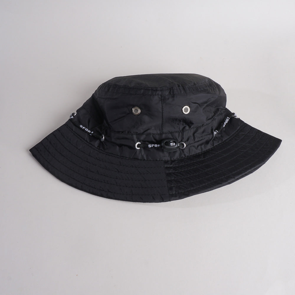 Black Spring Summer Wide Brim Beach Flip Hat