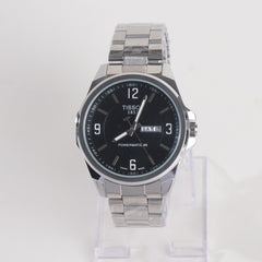 Silver Black Dial TBS-T Chain Watch