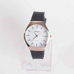 Men Casual Watch Black with White Dial R