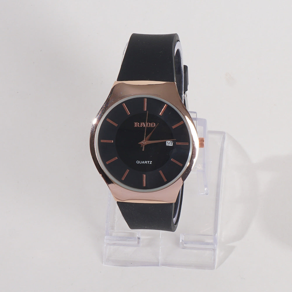 Men Casual Watch Black Dial R