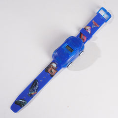 KIDS CHARACTER WRIST WATCH WITH CAR LIGHT AND MUSIC