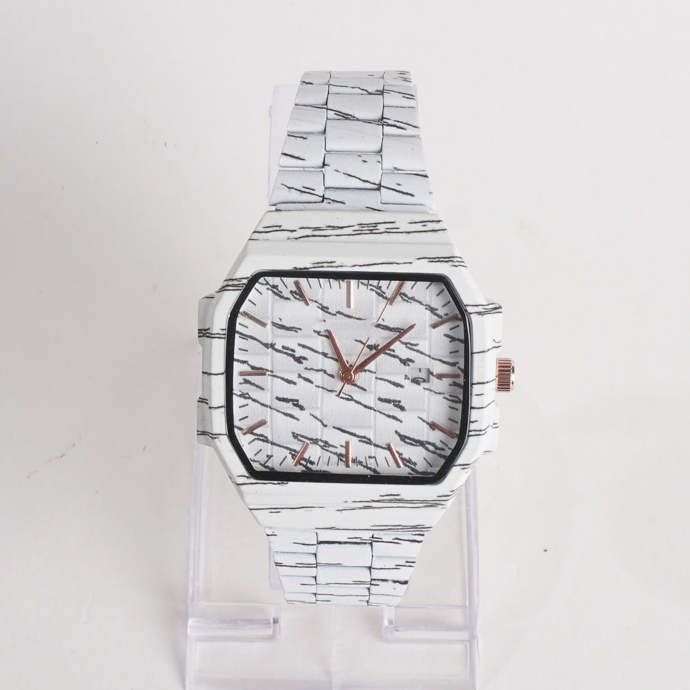 New Women Stylish Chain Wrist Watch White
