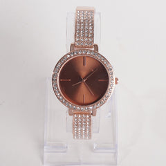 Women Stylish Chain Wrist Watch Rosegold MK